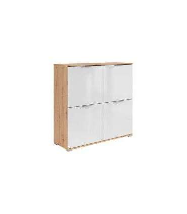 Kummut 104cm ZELE KOM4D tamm artisan/valge kõrgläige