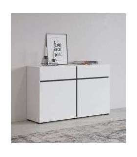 Kummut CROSS 249WMY45 valge/must 119 cm