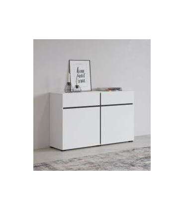 Kummut CROSS 249WMY45 valge/must 119 cm