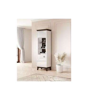 Vitriinkapp TISARO 2473LJ05 valge kõrgläige vasakpoolne