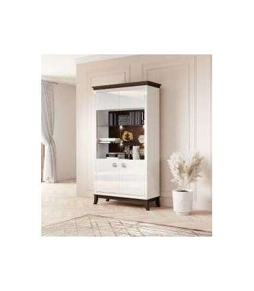 Vitriinkapp TISARO 2473LJ12 valge kõrgläige