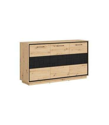 Kummut PONT KOM3D tamm artisan/must 160 cm