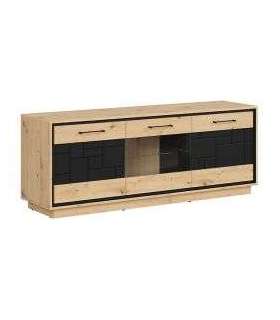 Tv-alus PONT RTV2D1W 160 cm tamm artisan/must