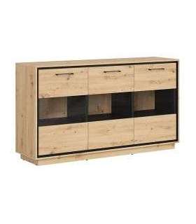 Kummut PONT KOM3W tamm artisan/must 160cm