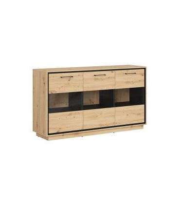 Kummut PONT KOM3W tamm artisan/must 160cm