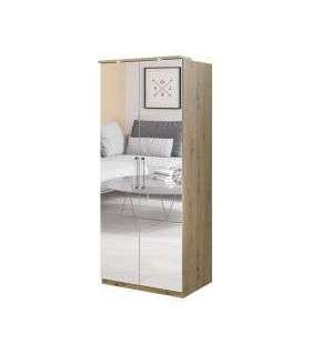 Riidekapp OPTIMA 249AKL58 tamm artisan/peegel 90 cm