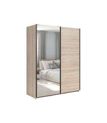 Liugustega riidekapp 153 cm TETRIX tamm sonoma/peegel