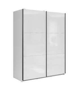 Liugustega riidekapp 153cm TETRIX valge kõrgläige