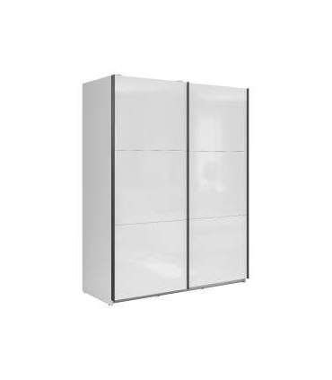 Liugustega riidekapp 153cm TETRIX valge kõrgläige