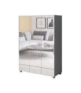 Riidekapp Bellagio 129 cm hall/peegel