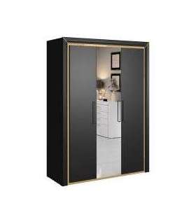 Riidekapp peegliga ARNO 24W0LF19 must 155 cm