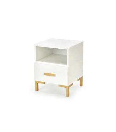 Öökapp SILVIA 40/40/52 cm valge/kuldne