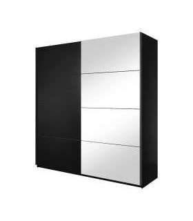 Liugustega riidekapp 200 cm BETA 22W01657 must