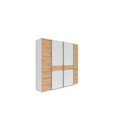 Riidekapp FABIO SZF4D6S tamm artisan/valge 215cm