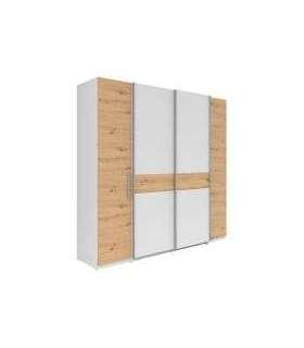 Riidekapp FABIO SZF4D tamm artisan/valge 215cm