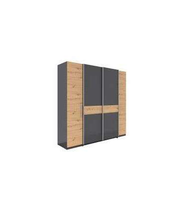 Riidekapp FABIO SZF4D grafiit/tamm artisan 215cm