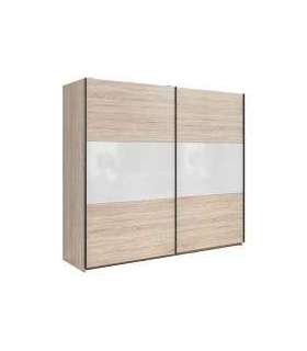 Liugustega riidekapp 220 cm TETRIX tamm sonoma/valge kõrgläige