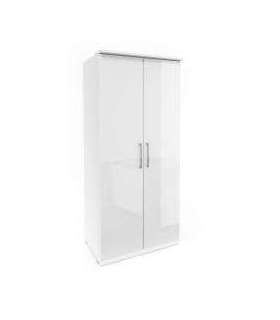 Riidekapp OPTIMA 2497KL18 valge/valge kõrgläige