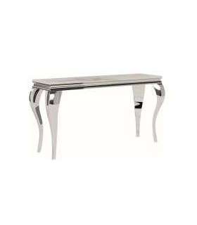 Seinalaud/konsoollaud PRINCE C ceramic valge calacatta/kroom 120x40