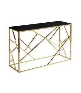 Seinalaud/konsoollaud ESCADA C II must marmor/kuldne 120X40
