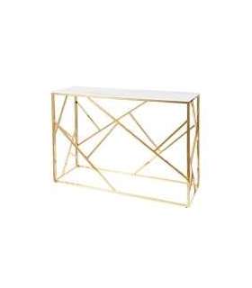 Seinalaud/konsoollaud ESCADA C II valge marmor/kuldne 120X40