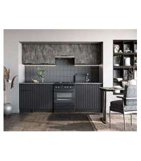 Köögikomplekt TAMARA 240 cm hall/must