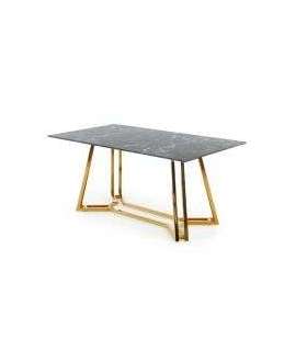 Söögilaud KONAMI must marmor/kuldne 160/90/75 cm