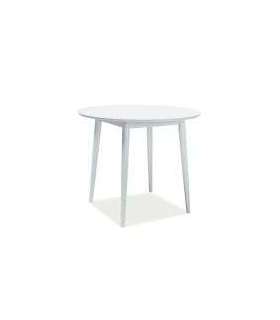 Ümmargune söögilaud LARSON 90 valge