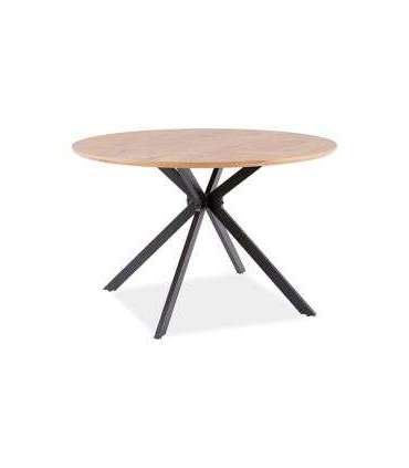 Ümmargune söögilaud ASTER tamm/must 120 cm
