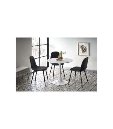 Ümmargune söögilaud DENVER valge marmor 80cm