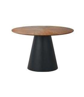 Ümmargune söögilaud ANGEL 120 cm pähkel nat.spoon/must