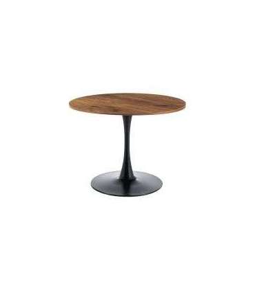 Ümmargune söögilaud AMADEO II pähkel/must 90 cm