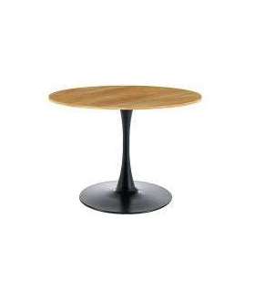 Ümmargune söögilaud AMADEO II tamm/must 90 cm