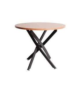 Ümmargune söögilaud AGIS pähkel/must 90 cm