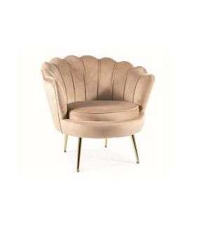 Tugitool CAMELLIA 1 beež velvet Bluvel 28/kuldne