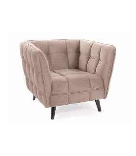 Tugitool Castello 1 velvet beež Bluvel 28/wenge