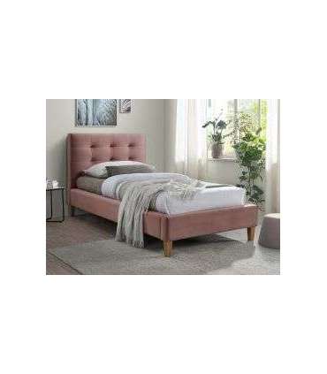 Voodi TEXAS 90x200 roosa velvet