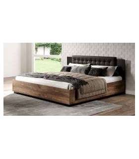 Voodi 140x200 SIGMA tamm flagstaff/must