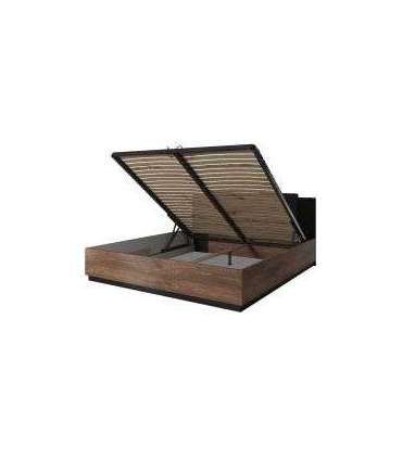 Ülestõstetava põhjaga voodi 160x200 SIGMA tamm flagstaff/must