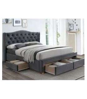 Voodi sahtlitega ASPEN II hall velvet Bluvel 14 160x200