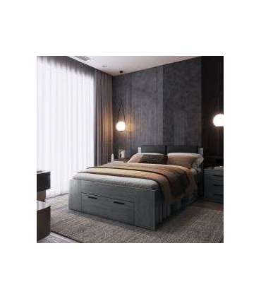 Pesukastiga voodi GALAXY 140 24CBEA50 tamm carbon