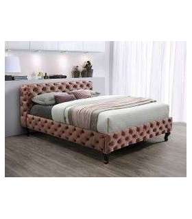 Voodi HERRERA velvet roosa BLUVEL 52 160x200