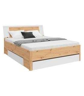 Sahtlitega voodi SATURN LOZ3S/160 160x200 tamm artisan/valge