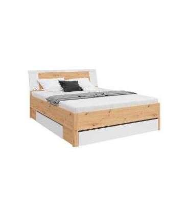 Sahtlitega voodi SATURN LOZ3S/160 160x200 tamm artisan/valge