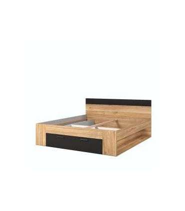 Voodi pesukastiga BETA 180 22MW1692 tamm mauvella/must