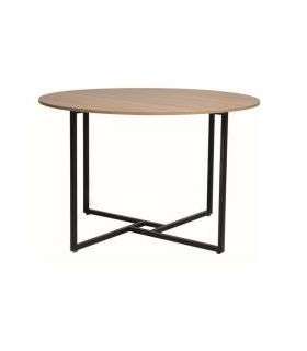 Ümmargune söögilaud ALTO tamm/must 120 cm