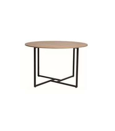 Ümmargune söögilaud ALTO tamm/must 120 cm