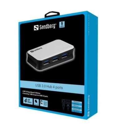 Sandberg 133-72 USB 3.0 Hub 4 Ports
