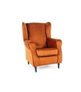 Tugitool BARON velvet kaneelipunane/wenge