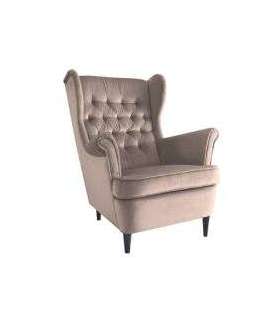 Tugitool HARRY velvet tumebeež Bluvel 40/wenge